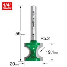 Image of Trend CRAFTPRO Staff Bead Router Cutter 5.2mm 19.1mm 1/4"
