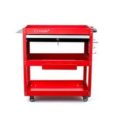 Image of 3-Tier Tool Trolley Cart Roller Cabinet Heavy Duty Garage Workshop with Drawer