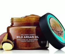 Image of The Body Shop Wild Argan Oil Exfoliating Gel Body Scrub, 250ml. NEW. Unopened 