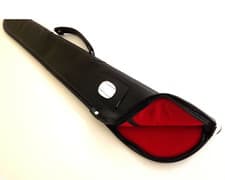 Image of Soft Leather Look Black CASE FOR A 57" 2 PIECE CENTER SPLIT SNOOKER or POOL CUE