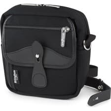 Image of Billingham Pola Stowaway - Black Canvas / Black Leather