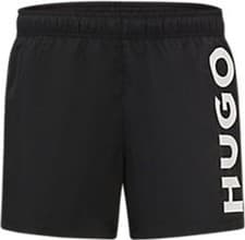 Image of HUGO BOSS Mens Black & White Abas Swim Shorts Small NEW Ref C2475