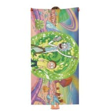 Image of Rick and Morty Beach Towel Quick Drying Microfiber 30"x60" Birthday Gift