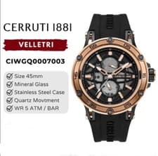 Image of Cerruti 1881 Watch Mens Gents Velletri Stunning CIWGQ0007003 RRP £409