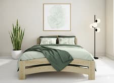 Image of King Bed Frame 5ft – Solid Wooden Bed Frame for Adults, F10