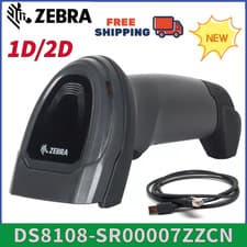 Image of Original Zebra DS8108-SR00007ZZCN 1D 2D Handheld Barcode Scanner With USB Cable