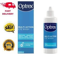 Image of Optrex Multi Action Eye Wash, Irritated, Tired, Uncomfortable Eyes, 100ml