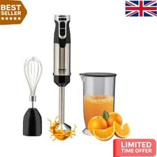Image of Sensio Home 1000W Hand Blender - 3-in-1 Immersion Blender with Beaker & Whisk