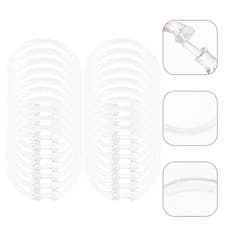 Image of 24 Pcs Shower Rail Rings Large Curtain Circular Hanging Accessories
