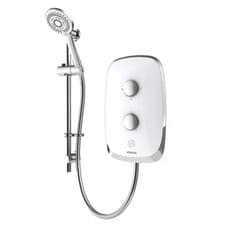 Image of Aqualisa eMotion 8.5kW Electric Shower & Handset Midnight White Chrome MOWC85