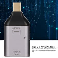 Image of 4K 60Hz USB C Female To Mini Displayport Male Adapter Converter And PD Power
