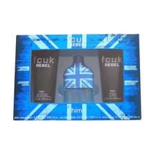 Image of FCUK Rebel For Him Gift Set 100ml EDT, 200ml Shower Gel & 200ml Aftershave Balm