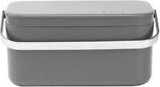 Image of Brabantia 117541 Food Waste Caddy, Dark 12.7 x 22.1 x 10.7 cm, Grey 
