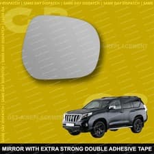 Image of For Toyota Land Cruiser wing mirror glass 09-22 Right Driver side Spherical