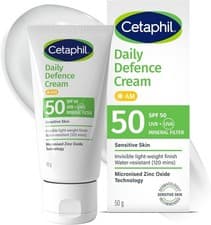 Image of Cetaphil Daily Defence SPF for Sensitive Skin, SPF 50 Mineral Sunscreen UK