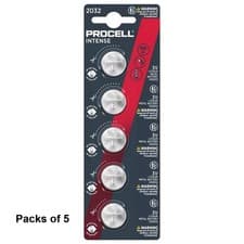 Image of Procell INTENSE CR2032 Coin Button Battery DL2032 3v Lithium Coin Button 5 Pack