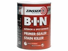 Image of Zinsser BIN Primer Sealer Stain Killer Odour Blocking Paint Shellac - All Sizes
