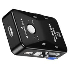 Image of Video Converter USB to Displayport Adapter Dual Monitor Splitter Vga