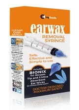 Image of EAR WAX REMOVAL SYRINGE - DOCTOR DESIGNED - WITH EAR SPONGES - LUGGUARDS
