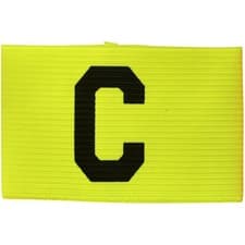 Image of Junior Captains Armband - FLUO YELLOW - Football Rugby Sports Arm Bands Big C
