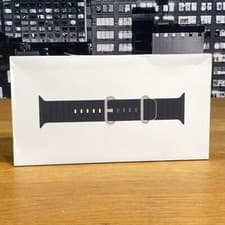 Image of Apple Watch Ultra 2 Strap 49mm Black Ocean Band Natural Titanium Finish Sealed