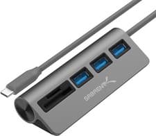 Image of SABRENT USB C hub 3.2x1, USB-C adapter with 3 port USB hub | SD slots - HB-U3CR