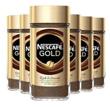 Image of Nescafe Gold Blend Rich & Smooth Instant Coffee Jars 190g - Pack of 6