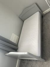 Image of Nested Sorrento Cot Bed Grey + miniuno 140x70cm Microfibre Cot Bed Mattress