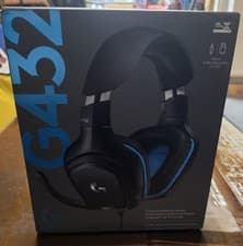 Image of Logitech G432 7.1 Surround Sound Gaming Headset, Black, Blue