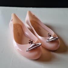 Image of Vivienne Westwood, Melissa Shoes in Nude Pink With Logo on Toe,  EU 35/36, UK 3.