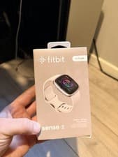 Image of Fitbit Sense 2 Wristband Activity Tracker - Lunar White/Platinum Aluminum...
