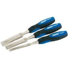 Image of Draper 45865 Expert Soft Grip Bevel Edge Wood Chisel Set 150mm 3 Piece