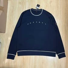 Image of Hackett London Navy Logo Sweatshirt Crew Neck – Sizes M L XL – New £54.99