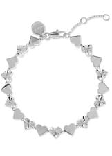 Image of Radley London Silver Plated Textured Heart Link Bracelet - New/76W
