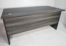 Image of Modern Grey Oak Straight Heavy Duty Office Desk - 1400mm 140cm 1.4m