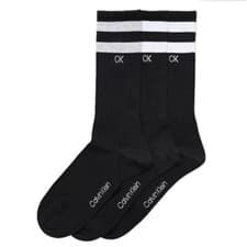 Image of Calvin Klein Double Stripe 3-Pack Crew Socks - 3 Colors ( White, Black, Grey )