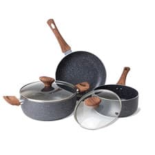 Image of Non Stick Pots and Pans Set – Induction Hob Pots Set 5Pcs Kitchen Cookware wit