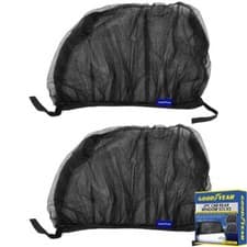 Image of Goodyear 2Pcs Car Sun Shade Shield Socks Rear Side Window Large Cover UV Mesh