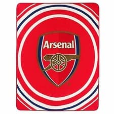 Image of Giant Arsenal FC Football Crest Fleece Blanket/Sofa Throw (125cm x 150cm)