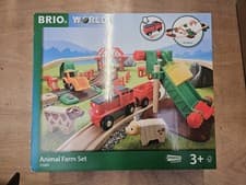 Image of Brio World Animal Farm Set 33984 2020 Wooden Train Railway New Boxed