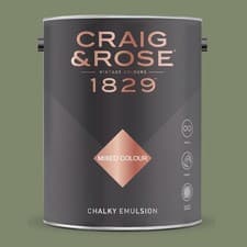 Image of CRAIG & ROSE 1829 CHALKY EMULSION DEEP ADAM GREEN 5L