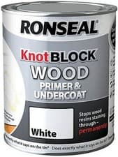Image of Ronseal  Knot Block Wood Primer and Undercoat White  2.5L