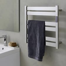 Image of GoodHome Cromer Mirror effect Electric Flat Towel warmer (W)520mm x (H)530mm