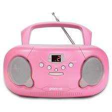 Image of Groov-e Original Boombox Portable CD Player with Radio Pink - GVPS733PK