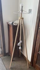 Image of Tripod Wooden Floor Lamp NEW & BOXED Vintage Style LED 12 Watt Bulb STUNNING
