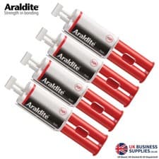 Image of Araldite RAPID Twin Syringe 24ml Epoxy Power Adhesive Super Glue Bonds Material