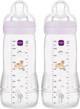 Image of MAM Easy Active Bottles | 2 Pack (2 X 330Ml) | Fast Flow MAM Teats Size 3 | Baby