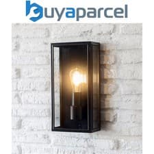 Image of Garden Trading Belgrave Tall Wall Light Lantern Porch Door Mains Black Steel