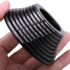 Image of 9pcs 82-77-72-67-62-58-55-52-49-37 mm Lens Step Down Filter Ring Set for DSLR