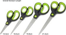 Image of General Purpose Assorted Scissors Pack of 2/3/4/5 Assorted Colours Variety Packs